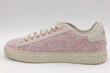 Versace Pink Greca Jacquard Canvas Sneakers Size 40 Eb0926crsa