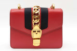 Gucci Sylvie Red Leather Shoulder Bag Eb0826oxzde