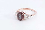 14k Rose Gold Gemstone & Cubic Zirconia Ring 2.6 Grams Size 6 Eb0125exsa