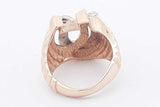 1.3cttw Diamond Double Horseshoe Ring 14k Yellow Gold 16.9g Sz 8.25 Eb0426llxzsa