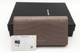 Yves Saint Laurent Grey Crocodile Embossed Leather Flap Wallet Eb0526lpxsa