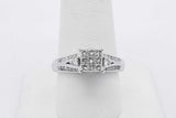 0.83cttw Diamond Ring In 10k White Gold 4 Grams Size 8.25 Eb0926oxzsa