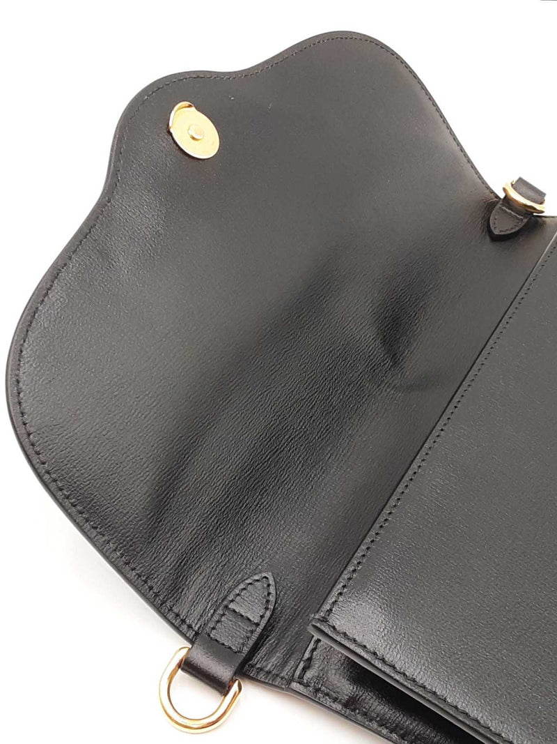 Gucci 1955 Horsebit Black Leather Chain Shoulder Bag Fw0525przdu