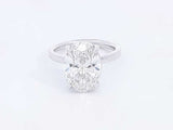 Lab Grown Oval Diamond 4.68ctw Ring In 14k White Gold 4.8g Size 6.5 Eb0324ocrxsa