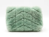 Yves Saint Laurent Loulou Puffer Pouch In Iced Mint Shearling Fw0826ozxdu