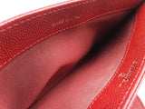 Chanel Red Quilted Cavier Leather Wallet Do0325erxde