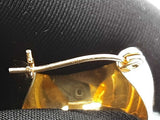 18k Yellow Gold Wide Tapered Hoop Earrings 4.8 Grams Fw0826orzdu