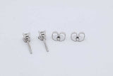 0.1cttw Princess Cut Diamond Stud Earrings In 14k White Gold 0.6 Grams Eb0626rxdu