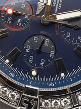 Breitling Super Avenger Chronograph Aftermarket Diamond & Stainless Steel 48mm Automatic Watch Fw1125loxzdu