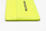 Balenciaga Neon Yellow Card Holder Wallet Eb1025rxdu