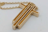 0.5cttw Diamond Split Cross Pendant Necklace 11.7 Grams 22 Inch Eb1026lxxzsa