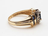 Sapphires 10k Yellow Gold 3.3g Ring Size 7 Do0626orrde