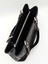 Chanel Grand Shopping Tote In Black Diamond-quilted Caviar Leather Fw1225lrzxdu