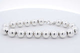Tiffany & Co. Sterling Silver Hardwear Ball Bracelet 20.2 Grams 8 In Eb1225lxzdu