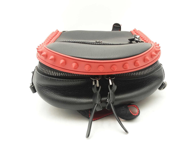 Christian Louboutin Calfskin Nylon Backparis Spiked Backpack Sd0625czxsa