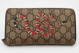 Gucci Gg Supreme Monogram Canvas Kingsnake Wallet Eb0726ocrdu
