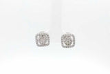 0.82cttw Diamond Stud Screwback Earrings In 10k White Gold 2.7 Grams Eb0926prxsa