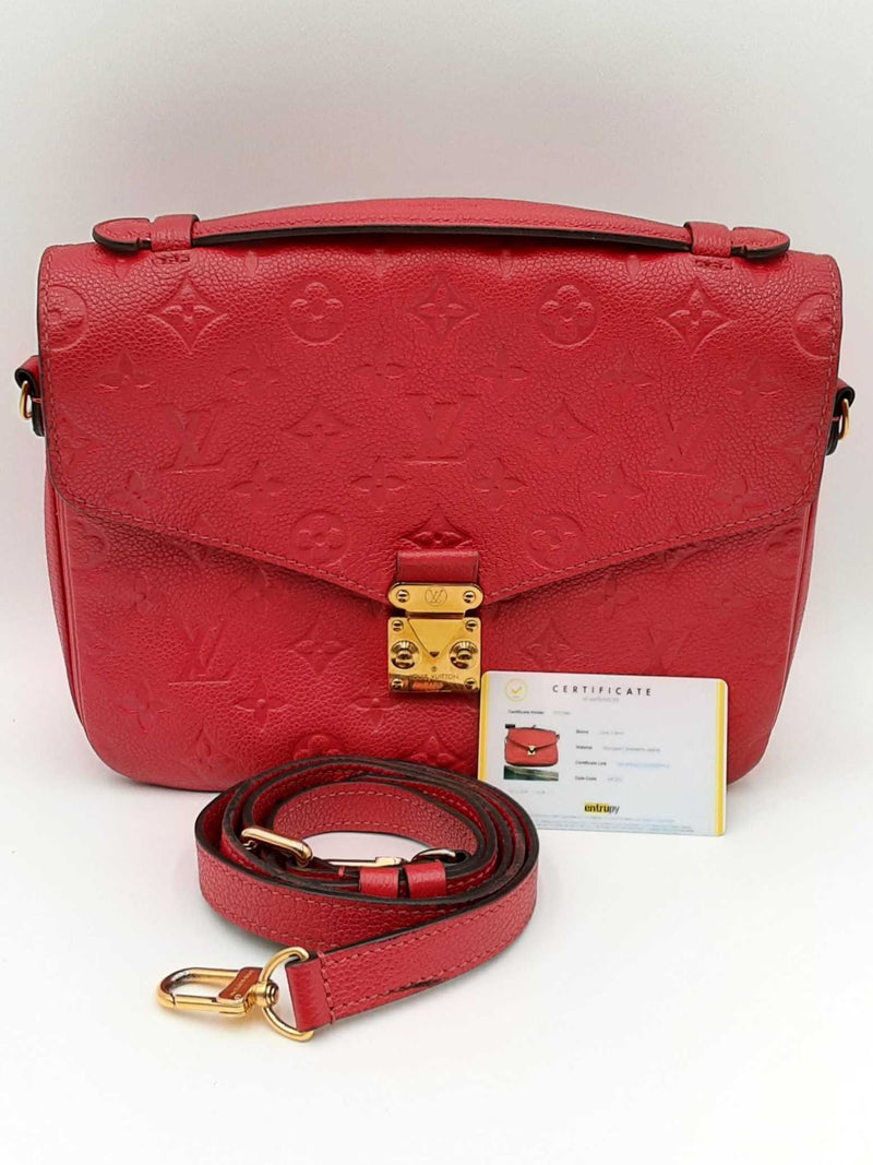 Louis Vuitton Monogram Empreinte Metis In Red Leather Eb0724rxzdu