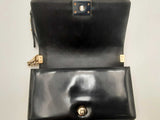 Chanel Medium Boy Bag Black Patent Leather Handbag Aa0425lzxzsa