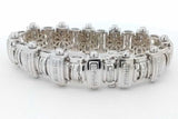3.36cttw Diamond Bracelet In 14k White Gold 92.5 Grams 8.25 Inch Eb1026iixzsa