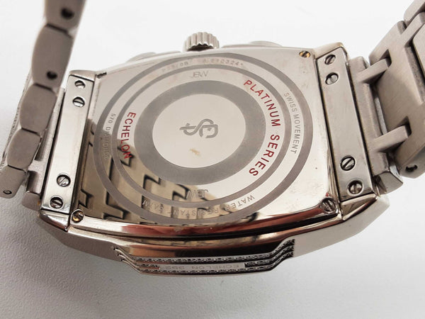 Jbw Ps570b 41 Echelon Platinum Series Chronograph Steel Quartz Watch Do0425ixzde