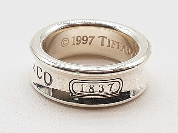 Tiffany & Co 1837 1997 0.925 Sterling Silver 6.9g Ring Size 4.5 Do0425ixde