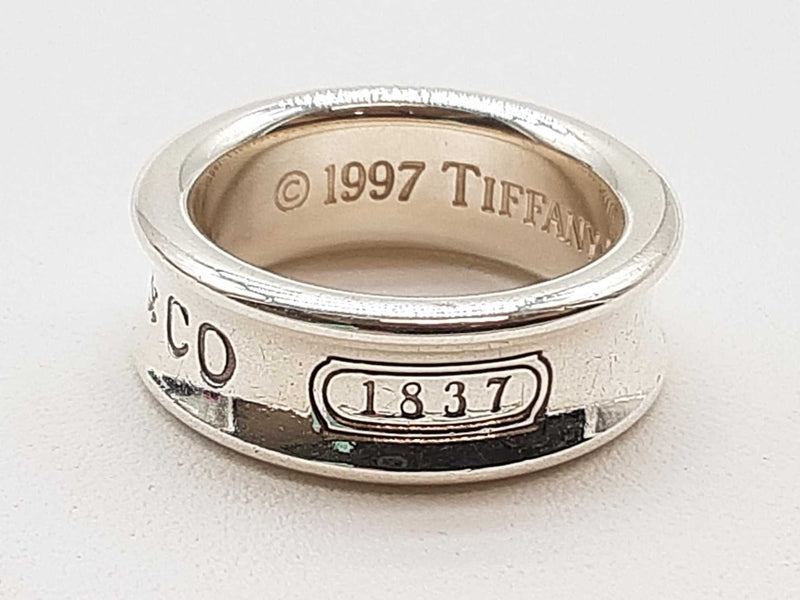 Tiffany & Co 1837 1997 0.925 Sterling Silver 6.9g Ring Size 4.5 Do0425ixde