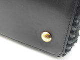 Louis Vuitton Capucine Black Tweed Patent Leather Handbag Do0625ooxzde