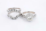 1.76ctw Diamond Wedding Set In 14k White Gold 14.6 Grams Size 8.5 Eb0225orxzsa