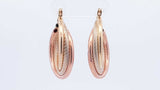 14k Tricolor Gold 4.2 Grams Hoop Earrings Sd0526opzdu