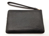 Coach Black Pebbled Leather Zipper Wristlet Do0325lrde