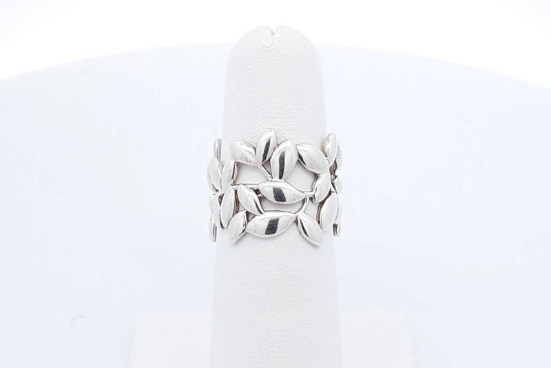 Tiffany & Co. Paloma Picasso Olive Leaf Sterling Silver Ring 5.5g Sz 5 Eb125lrxdu