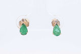 Green Gemstone Stud Earrings In 14k Yellow Gold 1 Gram Eb0924wrdu