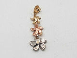 14k Tricolor Gold 1.5 Grams Flower Pendant Aa0825rzsa