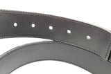 Burberry Navy House Check Reversible Belt With Silver Tone Buckle Eb0826pxde