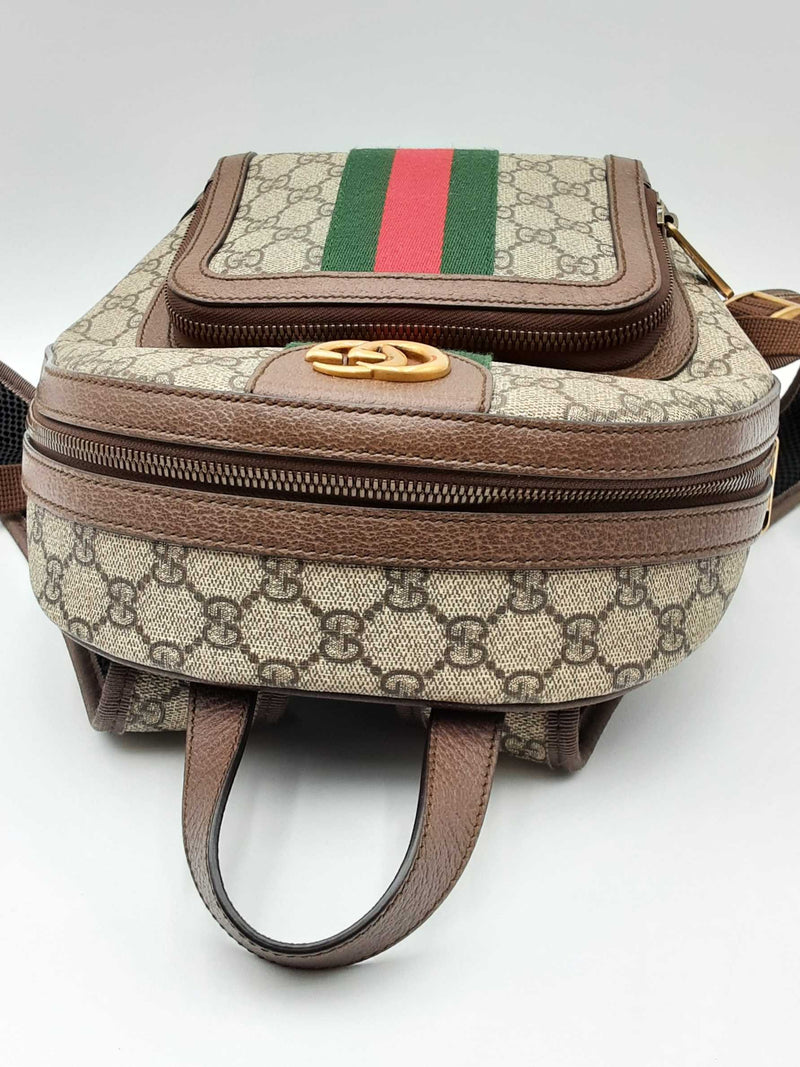 Gucci Gg Supreme Monogram Ophidia Web Backpack Eb0724sxzdu