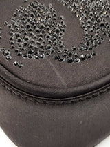 Versace La Medusa Black Crystal-embellished Satin Top Handle Bag Fw0426wrxdu
