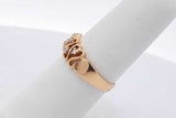 0.05cttw Diamond 18k Yellow Gold Ring With Hearts 3.3 Grams Size 6.25 Eb726oixsa