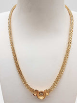 1.10 Carat Diamond 14k Yellow Gold 40.1g Woven Necklace 16.5 In Do0725wixzde