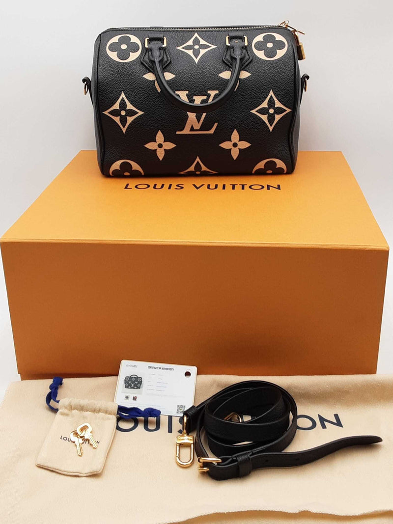 Louis Vuitton Bicolor Monogram Empreinte Leather Speedy Bandouliere Eb0225lrxzsa