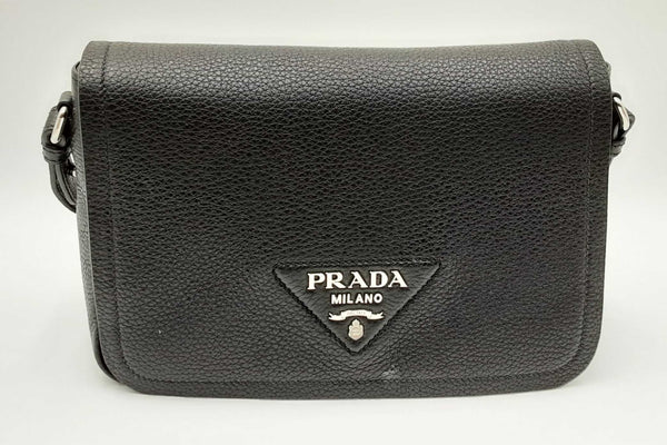 Prada Black Leather Crossbody Bag Eb0624lexzdu