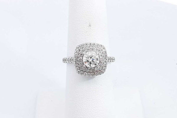 Approx. 0.72ctw Diamond Ring In 14k White Gold 3.8 Grams Size 6 Eb0824ixzsa