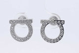 Salvatore Ferragamo Gancini Crystal Stud Earrings Eb0326crdu