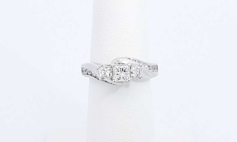 14k White Gold 0.85ctw Diamond Ring Size 5.5, 4.7 Grams Eboexdu 144030007131