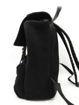 Fendi Fendiness Backpack In Black Ff Logo Jacquard Canvas & Leather Fw0626wzxdu