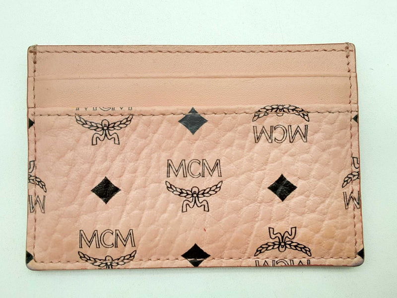 Mcm Small Pink Aren Pink Visetos Card Holder Lh0125ixde