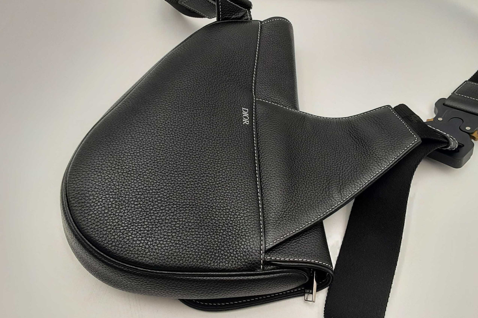 Christian Dior And Shawn Stussy Black Leather Bee Patch