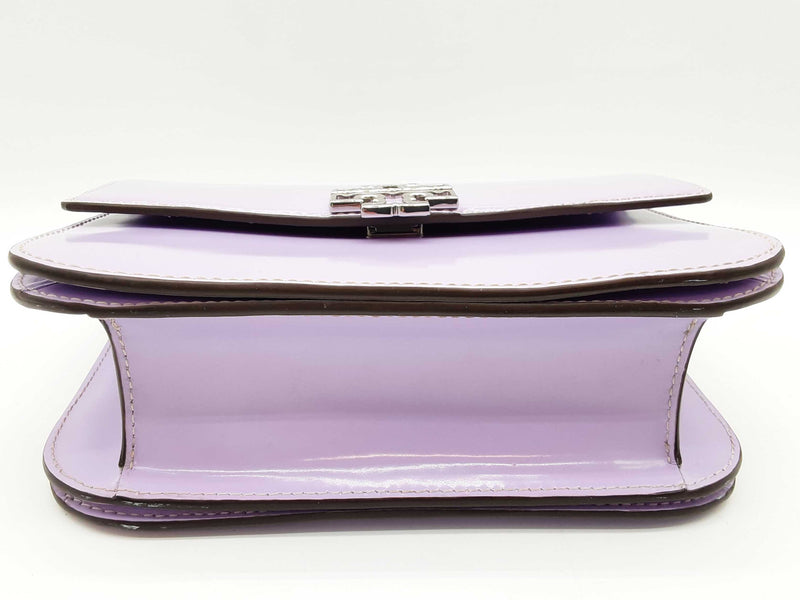 Tory Burch Britten Lavender Purple Leather Chain Shoulder Bag Do0325lxzde