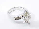3.07 Ctw Marquise Diamond & 14k Gold Engagement Ring 7.8g Size 5.75 Fw0426pzxzdu