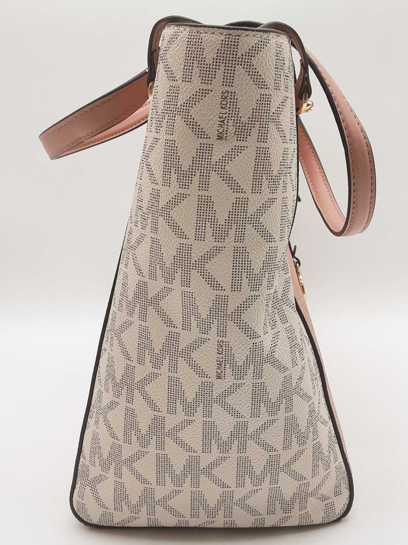 Michael Kors Voyager Ballet Pink Tan Signature Tote Bag Do0525pxde
